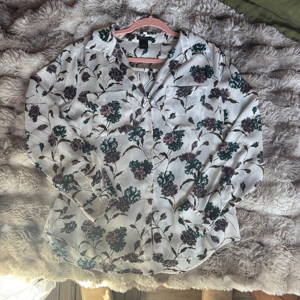 Factory Tag Ann Taylor Floral Blouse